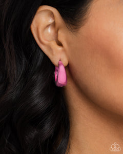Colorful Curiosity - Pink Earrings - Paparazzi Accessories