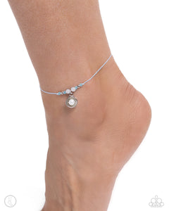 Oyster Overture - Blue Anklet - Paparazzi Accessories