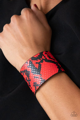 The Rest Is HISS-tory - Red Bracelet - Paparazzi Accessories
