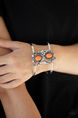Mojave Flower Girl - Orange Bracelet - Paparazzi Accessories