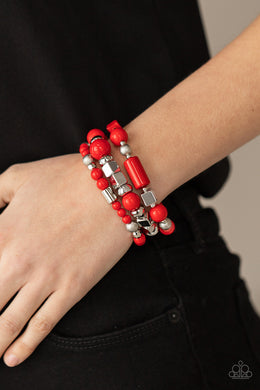 Perfectly Prismatic - Red Bracelet - Paparazzi Accessories