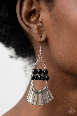 A FLARE For Fierceness - Black Earrings - Paparazzi Accessories