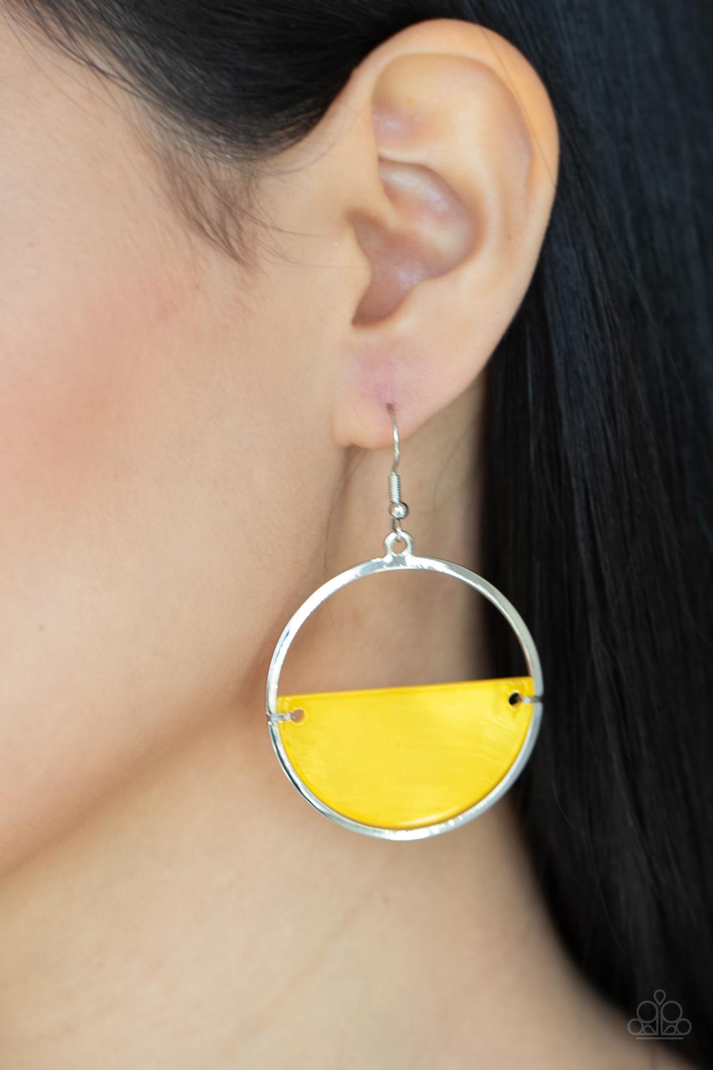 Seashore Vibes - Yellow Earrings - Paparazzi Accessories