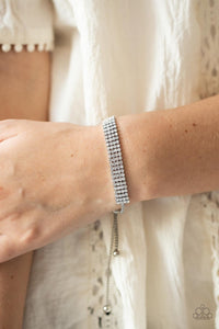 A DIAMOND a Dozen - White Bracelet - Paparazzi Accessories