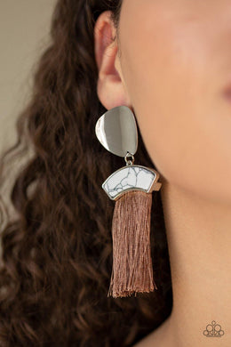 Insta Inca - Brown Earrings - Paparazzi Accessories - Sassysblingandthings