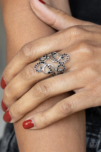 Billowing Beauty - Black Ring - Paparazzi Accessories