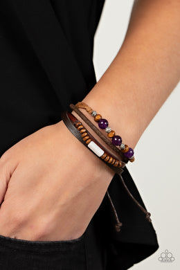 Public In-QUARRY - Purple Bracelet - Paparazzi Accessories