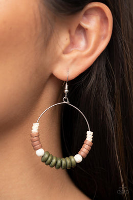Earthy Esteem - Green Earrings - Paparazzi Accessories