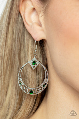 Royal Resort - Green Earrings - Paparazzi Accessories