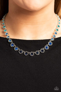 Kaleidoscope Charm - Blue Necklace - Paparazzi Accessories