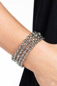 Striped Stack - Silver Bracelet - Paparazzi Accessories