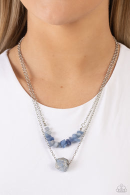 Chiseled Caliber - Blue Necklace - Paparazzi Accessories