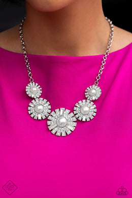 Gatsby Gallery - White Necklace - Paparazzi Accessories