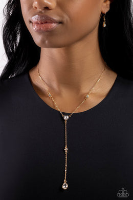 Lavish Lariat - Gold Necklace - Paparazzi Accessories