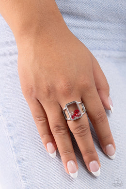 Encased Envy - Red Ring - Paparazzi Accessories