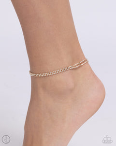 Dainty Declaration - Gold Anklet - Paparazzi Accessories