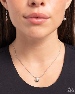 Seashell Simplicity - Silver Necklace - Paparazzi Accessories