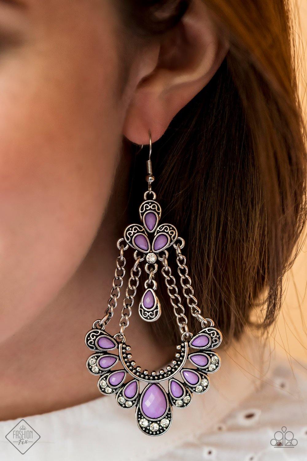 Unique Chic - Purple Earrings - Paparazzi Accessories – Sassysblingandthings