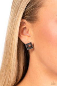 Times Square Scandalous - Silver Post Earrings - Paparazzi Accessories