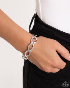 Tailored Twinkle - White Bracelet - Paparazzi Accessories