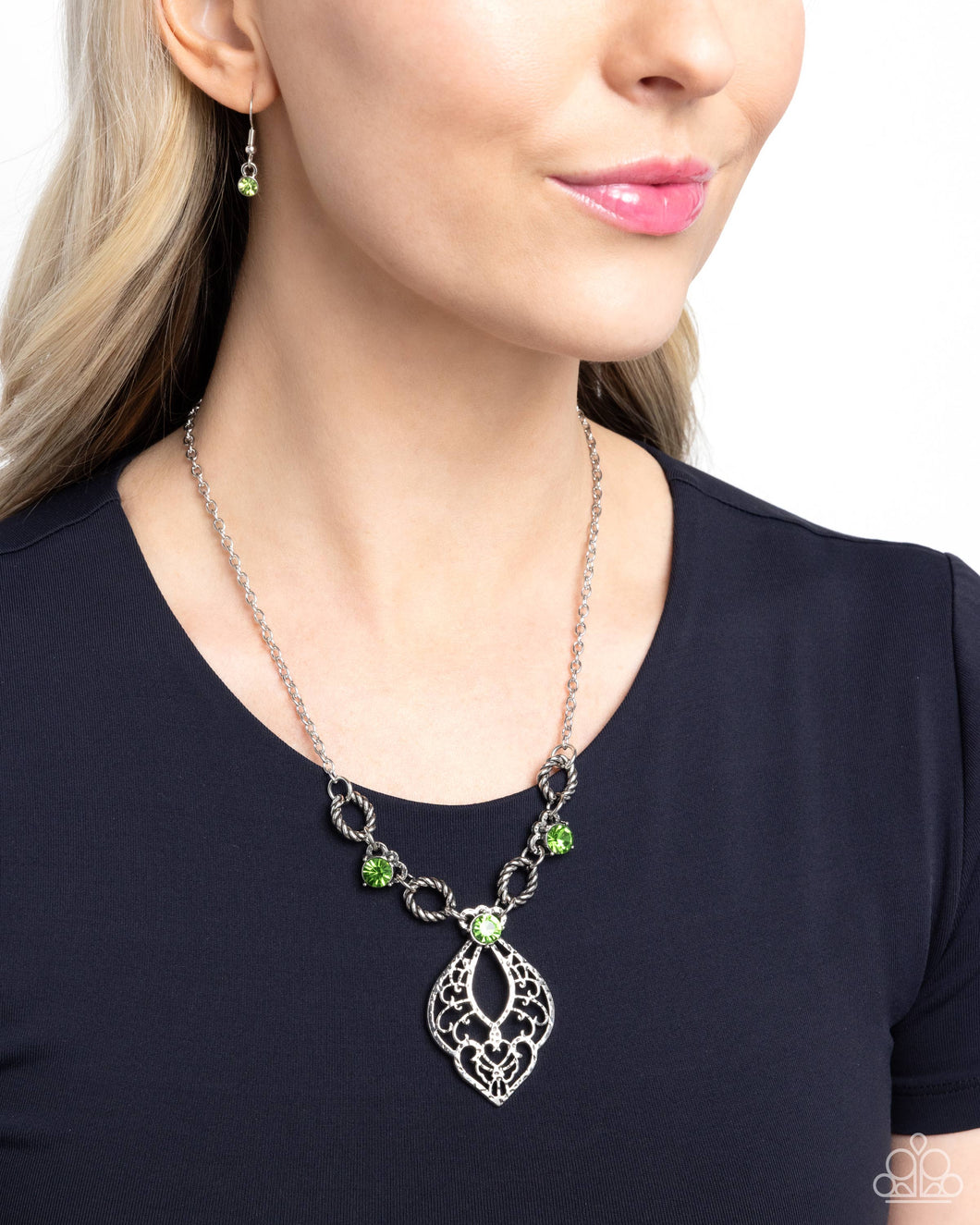 Contemporary Connections - Green Necklace - Paparazzi Accessories