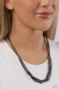 Dynamic Default - Black Necklace - Paparazzi Accessories