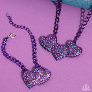 Lovestruck Lineup - Purple Bracelet - Paparazzi Accessories