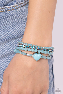 True Loves Theme - Blue Bracelet - Paparazzi Accessories