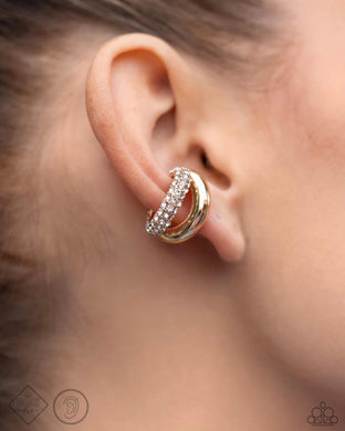 Sizzling Spotlight - Gold Post Earrings - Paparazzi Accessories