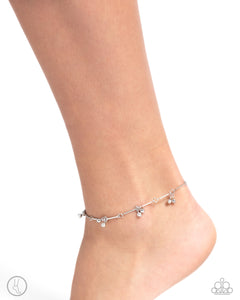 A SMILE A Minute - Silver Anklet - Paparazzi Accessories