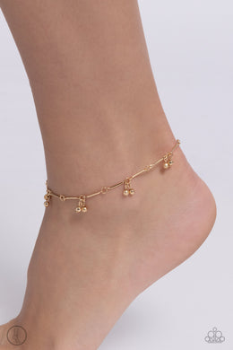 A SMILE A Minute - Gold Anklet - Paparazzi Accessories