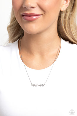September Birth Month Bling - Silver Necklace - Paparazzi Accessories