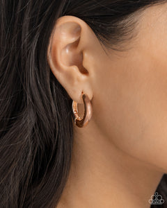 Monochromatic Makeover - Rose Gold Earrings - Paparazzi Accessories