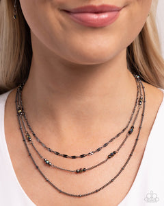 Luxe Layers - Black Necklace - Paparazzi Accessories