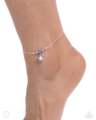 Oyster Overture - Pink Anklet - Paparazzi Accessories