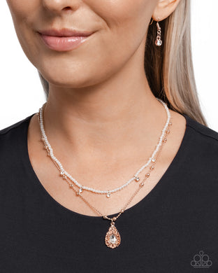 Radiant Reminder - Rose Gold Necklace - Paparazzi Accessories
