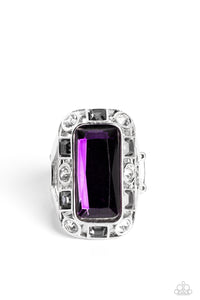 Radiant Rhinestones - Purple Ring - Paparazzi Accessories