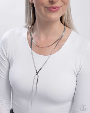 Monochromatic Movement - Silver Necklace - Paparazzi Accessories