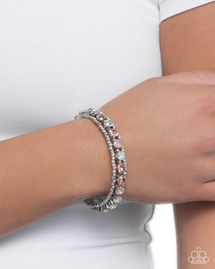 Shimmery Sample - Pink Bracelet - Paparazzi Accessories