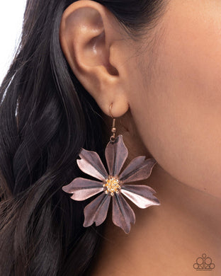 Floral Fascination - Copper Earrings - Paparazzi Accessories