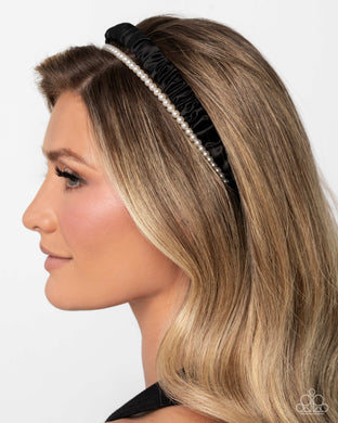 Preppy Palooza - Black Headband - Paparazzi Accessories