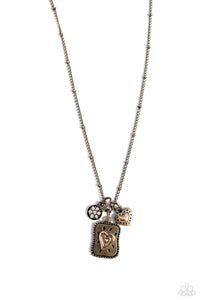 Antiqued Admiration - Brass Necklace - Paparazzi Accessories