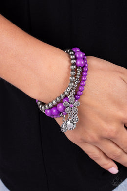 Individual Inflorescence - Purple Bracelet - Paparazzi Accessories
