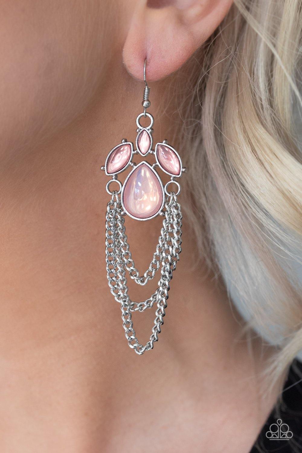 Opalescence Essence - Pink Earrings - Paparazzi Accessories - Sassysblingandthings