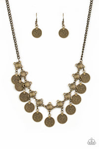 Walk The Plank - Brass Necklace - Paparazzi Accessories - Sassysblingandthings