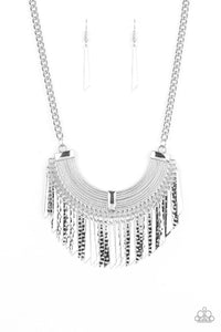 Impressively Incan - Silver Necklace - Paparazzi Accessories - Sassysblingandthings