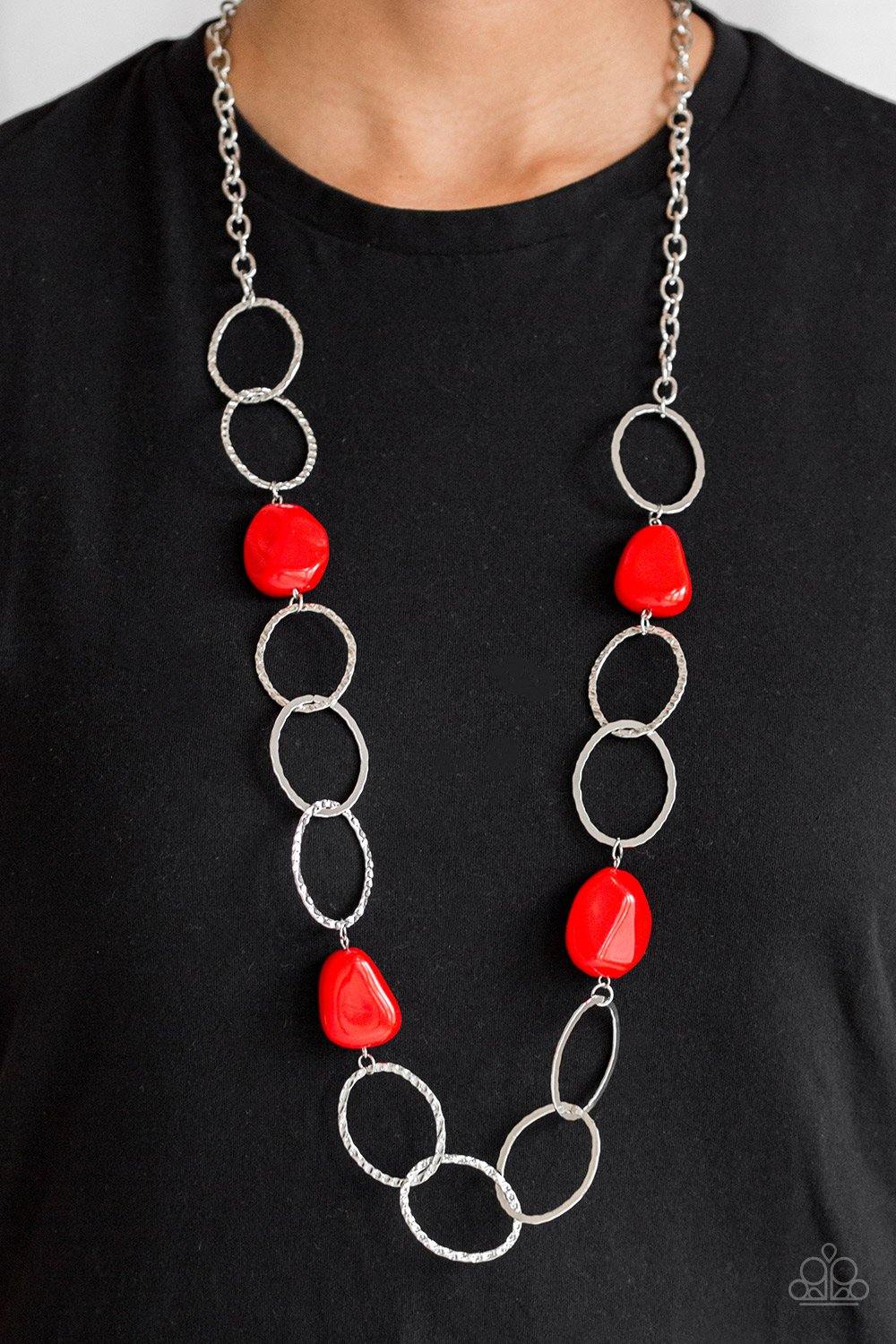 Modern Day Malibu - Red Necklace - Paparazzi Accessories - Sassysblingandthings