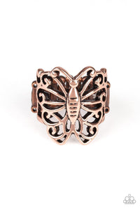 Wouldnt Hurt a BUTTERFLY - Copper Ring - Paparazzi Accessories - Sassysblingandthings