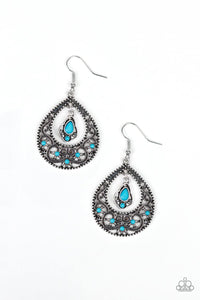 All-Girl Glow - Blue Earrings - Paparazzi Accessories - Sassysblingandthings