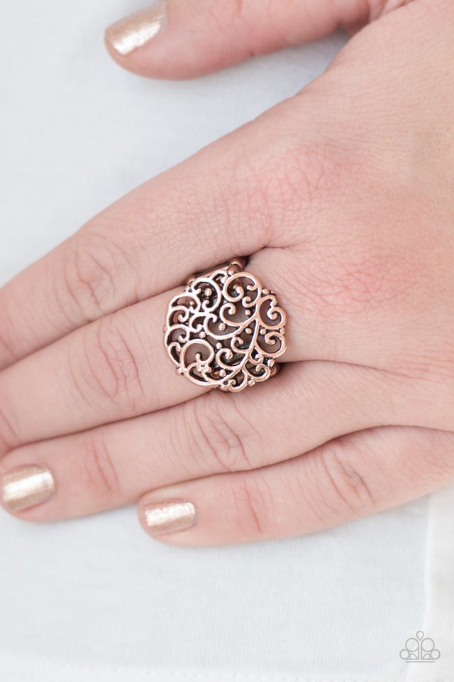 thrills-and-frills-copper-ring-paparazzi-accessories